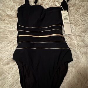 Gottex New Women's Swimsuit black and gold